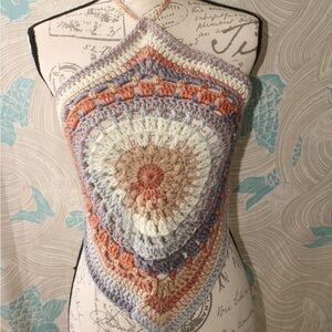 Crochet Halter Top with Geometric Pattern